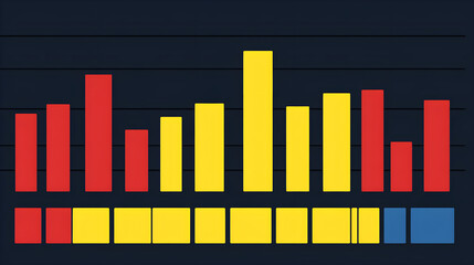 Obraz premium Analyzing data trends in a graphical representation digital workspace infographic modern aerial view visual insights