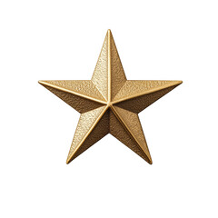 Fototapeta premium 3D golden star emblem with textured surface
