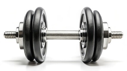 Naklejka premium Dumbbell on White Background