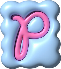 3D Ransom Letter P