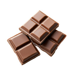 Delicious milk chocolate squares stacked elegantly