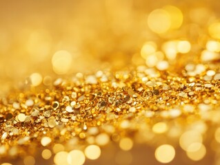 golden sand sparkles and glitters, abstract background