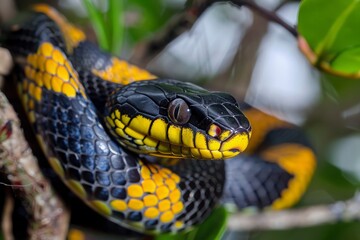 Obraz premium Venomous Mangrove Snake