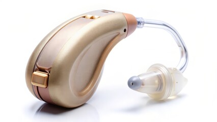 Modern Hearing Aid on White Background