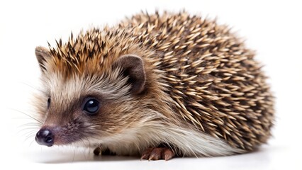 Obraz premium Hedgehog on White Background