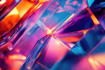 A detailed shot of a transparent glass structure