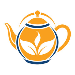 teapot logo design concept vector art and illustration