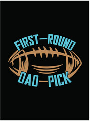 First round dad pick printable cut file.