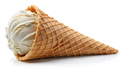 Ice Cream Cone on White Background