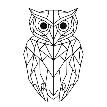 recommend clip art: Geometric Owl: A Modern Line Art Design.  Elegant and Minimalist.