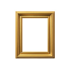 Elegant gold picture frame on a black background