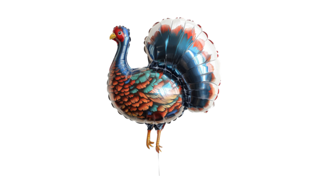 Colorful turkey balloon for festive celebration
