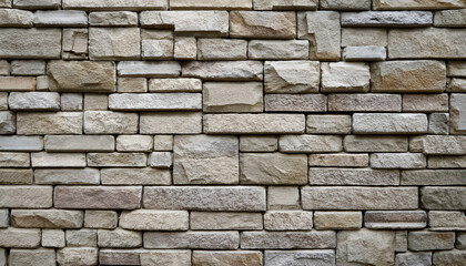Obraz premium Seamless Artificial Stone Wall Texture for 3D Modeling, Game Design, and Realistic Architectural Surfaces