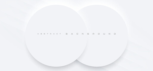 White background neumorphic abstract, Digital technology connect, cyber information communication, innovation future tech data, internet network connection, Ai big data, blue line dot illustration 3d