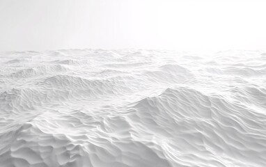 Obraz premium serene white wave patterns in minimalistic landscape