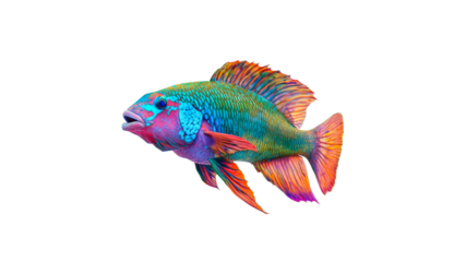 Colorful fish swimming gracefully in the water
