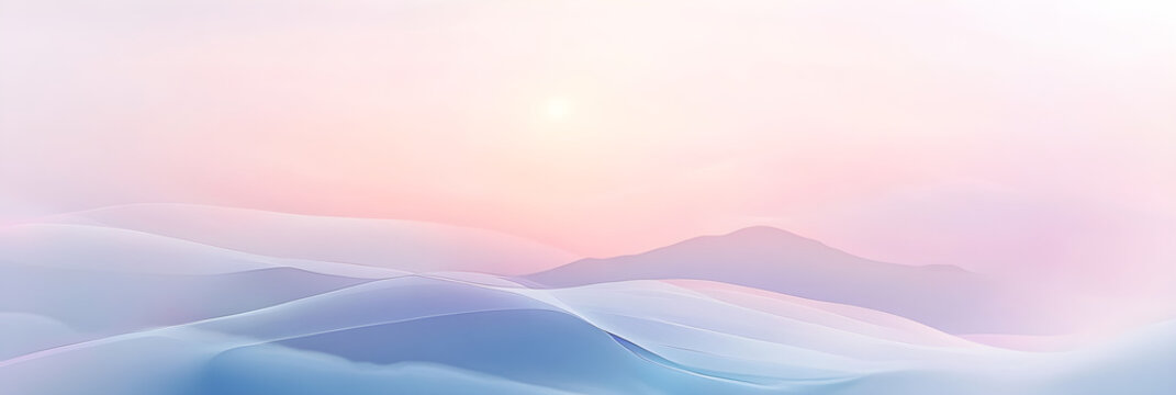 Tranquil Reflection: A Harmonious Blend of Minimalist Typography and Serene Pastel Hues