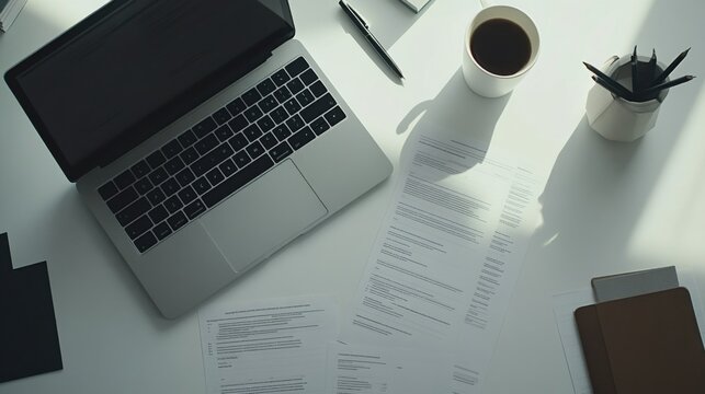 Government spending review in a clean office. Featuring economic analysis and financial transparency