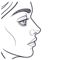 Half Face Sketch Adobe Illustrator Artwork