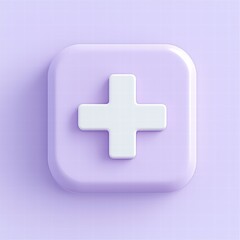 Obraz premium Healthcare Plus Sign: A 3D rendered healthcare plus sign set against a solid color background. Representing medical assistance, healthcare access, and hospital environments.