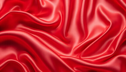 Obraz premium red silk wave background beauty cosmetics sale