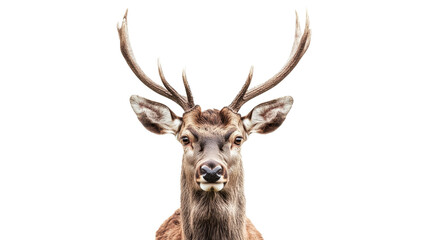 Deer with impressive antlers in nature