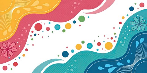 Obraz premium Flat Abstract Fluid Color Blobs Vector PNG for Modern Design and Creative Projects, Featuring Vibrant Colors and Smooth Shapes for Eye-Catching Visuals and Backgrounds