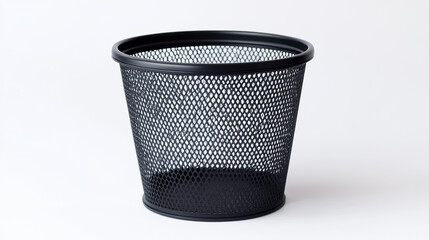 Black Mesh Wastebasket
