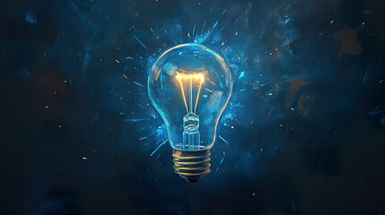 Blue Sparks Light Bulb
