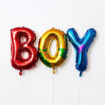 Colorful Balloons Spelling Boy