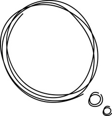 Hand Drawn Thought Bubble Vector Illustration