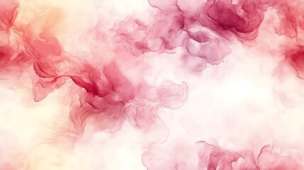 Fototapeta premium Hand-painted rose floral pattern, soft pastel pink and peach hues, flowing watercolor brush textures, seamless botanical flow, airy and light floral ambiance, hd quality. --ar 16:9 --tile