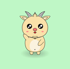 cute cartoon sheep illustration vector design. Eps 10.