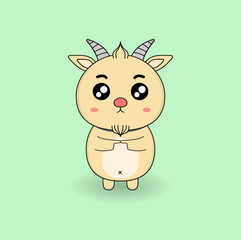 cute cartoon sheep illustration vector design. Eps 10.