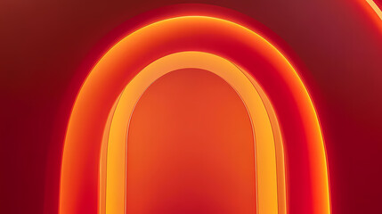 Fototapeta premium Abstract tunnel with red light and shadow