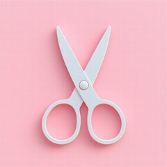 Precision in Pink: A pristine pair of scissors, poised against a soft pink backdrop, embodying the essence of precision, cutting, and the art of creation.