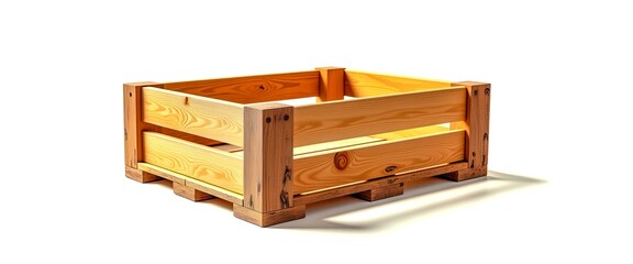 A wooden box with a black and white design sits on a white background. The box is empty and has a simple, minimalist design. The black and white color scheme gives the box a classic, timeless look