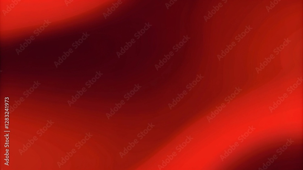 Poster abstract red and black wave patterns showcasing smooth gradients and dynamic shapes in a bold artist