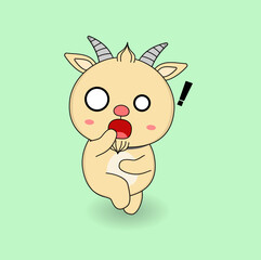 cute cartoon sheep illustration vector design. Eps 10.