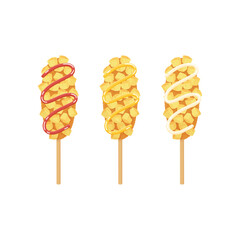 french fries corn dog snack