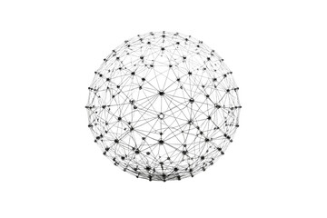 Network of interconnected nodes forming a sphere