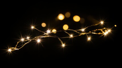 Burning sparkler on a black background