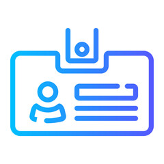 id card Line Gradient Icon