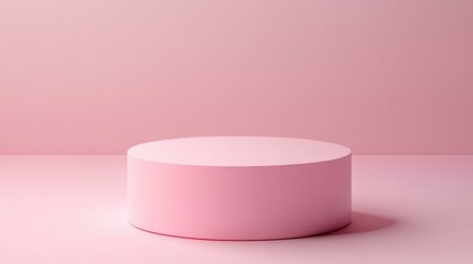 Pink Minimalist Cylinder Display Stand