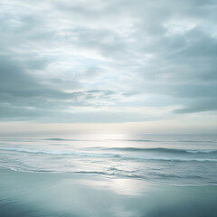 Obraz premium Serenity Beyond the Horizon: The Artful Dance of Light and Sea in Quiet Respite