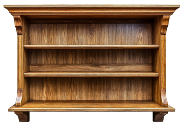 Wooden shelf with 3 roomy compartments