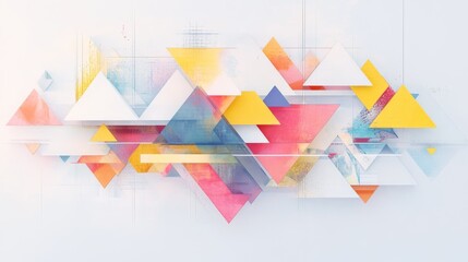 An abstract geometric background featuring a mosaic of triangular shapes seamlessly interconnected, creating a modern and dynamic design
