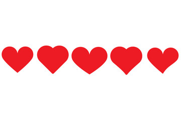 heart in red colour, heart icons, love heart.