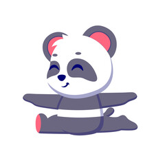 Cute panda cartoon icon illustration	