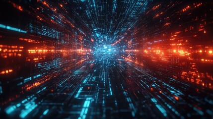 Obraz premium Concept of website creation with digital icons for design, coding, and launch, overlaid on a blank digital screen. No text, no people.